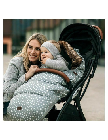 BN-405500,Sac de iarna pentru carucior, Polar, 100x55 cm, Impermeabil, Cu guler detasabil din blanita, Cu interior din fleece, F