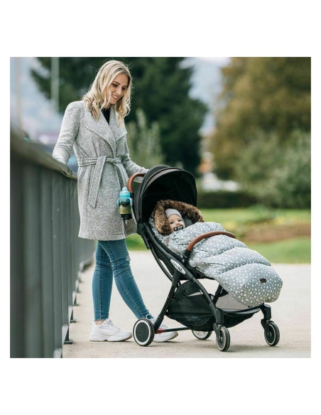 BN-405500,Sac de iarna pentru carucior, Polar, 100x55 cm, Impermeabil, Cu guler detasabil din blanita, Cu interior din fleece, F