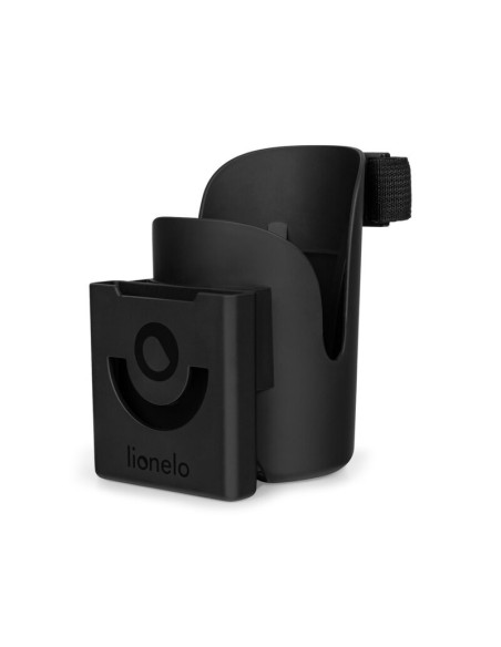 BN-LO-OVE,Lionelo - Suport universal pentru biberon/pahar si telefon Ove, Cu sistem de rotire 360, Negru