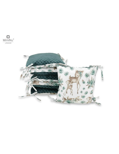 BN-6426972015875,MimiNu - Aparatoare cu 6 pernute modulare, Cu doua fete, Cu fermoar, Cu husa detasabila si lavabila, Pentru pat