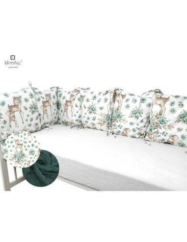 BN-6426972015875,MimiNu - Aparatoare cu 6 pernute modulare, Cu doua fete, Cu fermoar, Cu husa detasabila si lavabila, Pentru pat