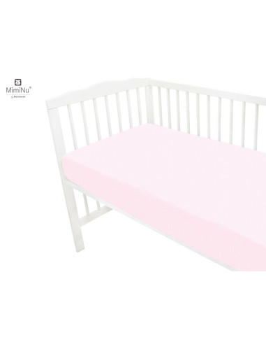 BN-6426972015899,MimiNu - Cearceaf Jerse cu elastic, Pentru patut de dimensiunea 120X60 cm, Material certificat Oeko Tex Standar
