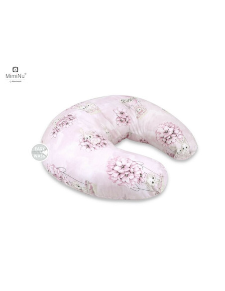 BN-6426972016346,MimiNu - Perna pentru alaptat, Din bumbac certificat Oeko Tex Standard 100, Cu husa detasabila, Cu fermoar secu