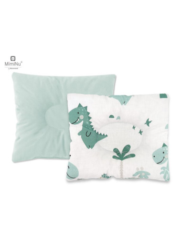 BN-6426972016445,MimiNu - Perna bebelusi profilata, Cu doua fete, Cu functie anti-soc, Pufoasa, Din catifea si bumbac, 23x26 cm,
