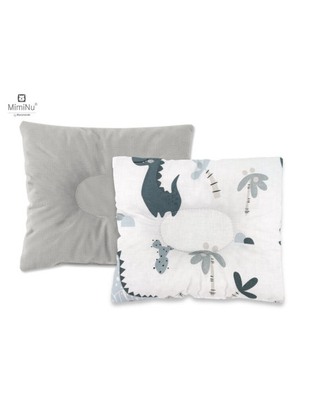 BN-6426972016452,MimiNu - Perna bebelusi profilata, Cu doua fete, Cu functie anti-soc, Pufoasa, Din catifea si bumbac, 23x26 cm,