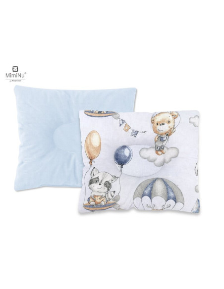 BN-6426972016490,MimiNu - Perna bebelusi profilata, Cu doua fete, Cu functie anti-soc, Pufoasa, Din catifea si bumbac, 23x26 cm,