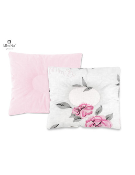BN-6426972016506,MimiNu - Perna bebelusi profilata, Cu doua fete, Cu functie anti-soc, Pufoasa, Din catifea si bumbac, 23x26 cm,