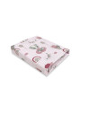 BN-6426972016940,Qmini - Cearceaf cu elastic pentru patut 120X60 cm, Din bumbac certificat Oeko Tex Standard 100, Teddy Bears on