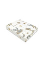 BN-6426972016957,Qmini - Cearceaf cu elastic pentru patut 140X70 cm, Din bumbac certificat Oeko Tex Standard 100, Teddy Bears on