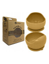 BN-707819,Petite&Mars - Bol din silicon fara BPA, Cu ventuza, TAKE&MATCH, 6 luni+, Ocru