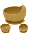 BN-707819,Petite&Mars - Bol din silicon fara BPA, Cu ventuza, TAKE&MATCH, 6 luni+, Ocru