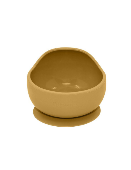 BN-707819,Petite&Mars - Bol din silicon fara BPA, Cu ventuza, TAKE&MATCH, 6 luni+, Ocru