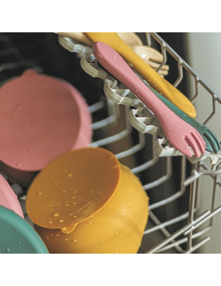 BN-707819,Petite&Mars - Bol din silicon fara BPA, Cu ventuza, TAKE&MATCH, 6 luni+, Ocru