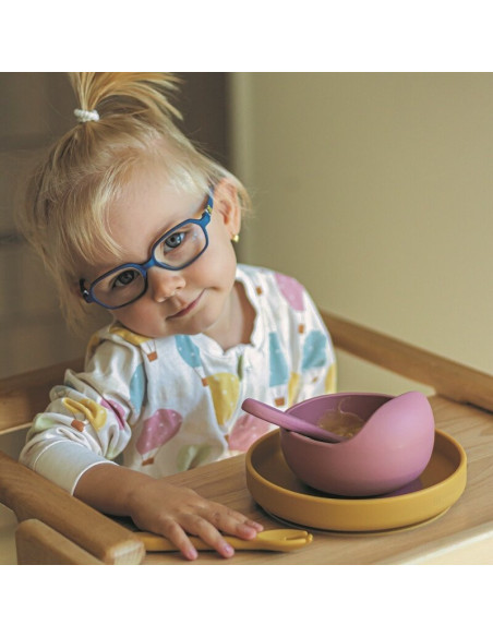 BN-707820,Petite&Mars - Bol din silicon fara BPA, Cu ventuza, TAKE&MATCH, 6 luni+, 350 ml, Roz