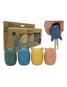 BN-598815,Petite&Mars - Set 4 jucarii de baie Amigos, Din silicon, Fara BPA, 6 luni+, Multicolor 2
