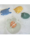 BN-598815,Petite&Mars - Set 4 jucarii de baie Amigos, Din silicon, Fara BPA, 6 luni+, Multicolor