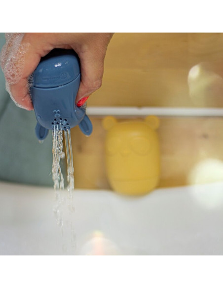 BN-598815,Petite&Mars - Set 4 jucarii de baie Amigos, Din silicon, Fara BPA, 6 luni+, Multicolor