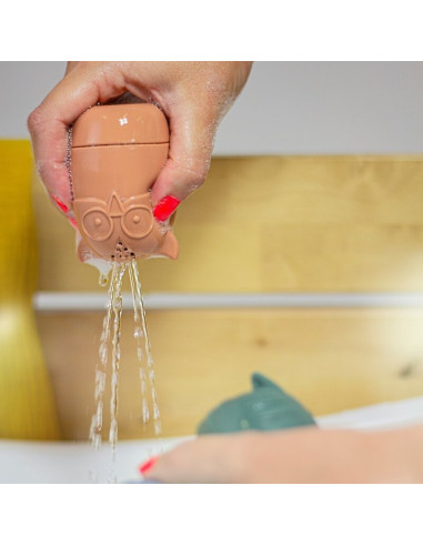 BN-598815,Petite&Mars - Set 4 jucarii de baie Amigos, Din silicon, Fara BPA, 6 luni+, Multicolor