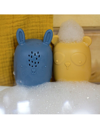 BN-598815,Petite&Mars - Set 4 jucarii de baie Amigos, Din silicon, Fara BPA, 6 luni+, Multicolor