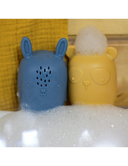 BN-598815,Petite&Mars - Set 4 jucarii de baie Amigos, Din silicon, Fara BPA, 6 luni+, Multicolor