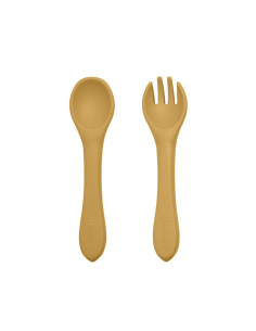 BN-709819,Petite&Mars - Set tacamuri din silicon fara BPA, Take&Match, 6 luni+, Ocru 2