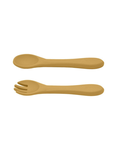 BN-709819,Petite&Mars - Set tacamuri din silicon fara BPA, Take&Match, 6 luni+, Ocru BN-709819,Petite&Mars - Set tacamuri din silicon fara BPA, Take&Match, 6 luni+, Ocru