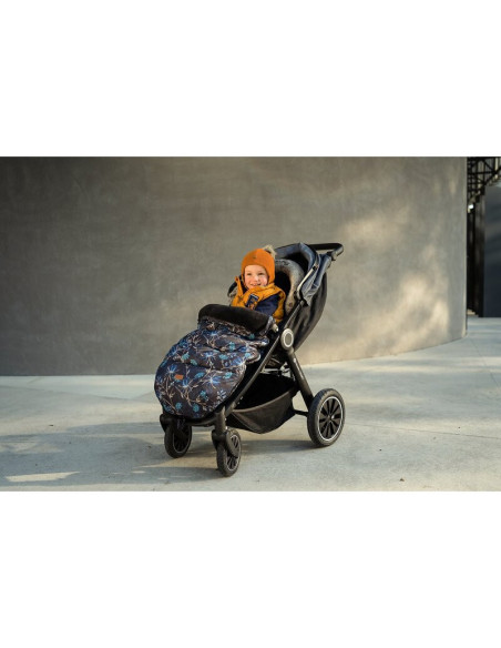 BN-534827,Petite&Mars - Sac de iarna impermeabil Comfy, 4 in 1, Cu blanita si interior din fleece, Universal, Pentru carucior, 1