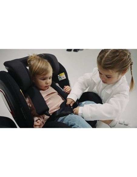 BN-LO-ANTOON_PLUS_BLACK_ONYX,Lionelo - Scaun auto I-size Antoon Plus, Pozitie de somn, Protectie laterala, Rotire 360 grade, 0-1