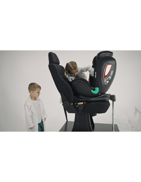 BN-LO-ANTOON_PLUS_BLACK_ONYX,Lionelo - Scaun auto I-size Antoon Plus, Pozitie de somn, Protectie laterala, Rotire 360 grade, 0-1