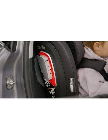 BN-LO-ANTOON_PLUS_BLACK_ONYX,Lionelo - Scaun auto I-size Antoon Plus, Pozitie de somn, Protectie laterala, Rotire 360 grade, 0-1