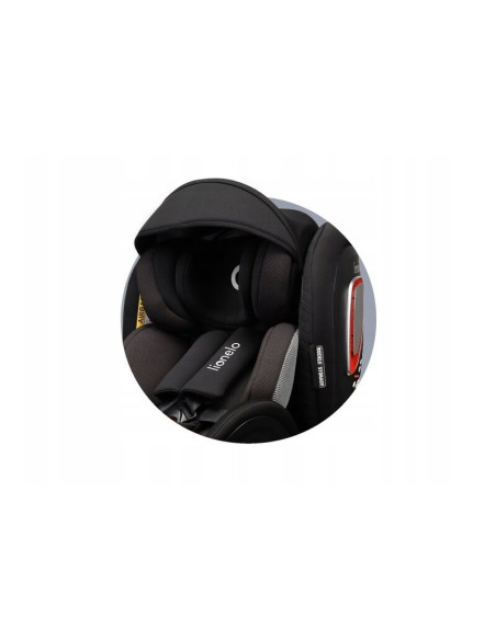 BN-LO-ANTOON_PLUS_BLACK_ONYX,Lionelo - Scaun auto I-size Antoon Plus, Pozitie de somn, Protectie laterala, Rotire 360 grade, 0-1