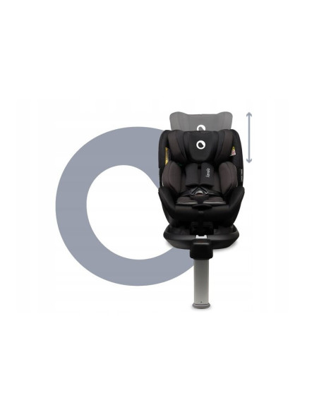 BN-LO-ANTOON_PLUS_BLACK_ONYX,Lionelo - Scaun auto I-size Antoon Plus, Pozitie de somn, Protectie laterala, Rotire 360 grade, 0-1