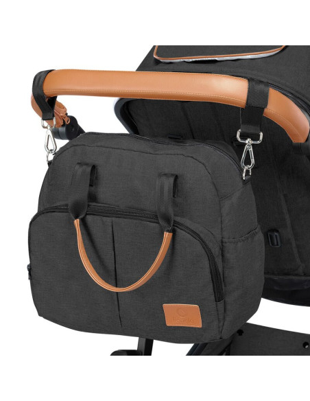 BN-LO-AMBER_2IN1_GREY_GRAPHITE,Lionelo - Carucior Amber, 2 in 1, Cadru aluminiu, Cu landou intarit si salteluta moale, Reversibi