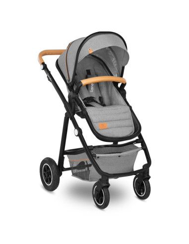 BN-LO-AMBER_2IN1_GREY_STONE,Lionelo - Carucior Amber, 2 in 1, Cadru aluminiu, Cu landou intarit si salteluta moale, Reversibil, 