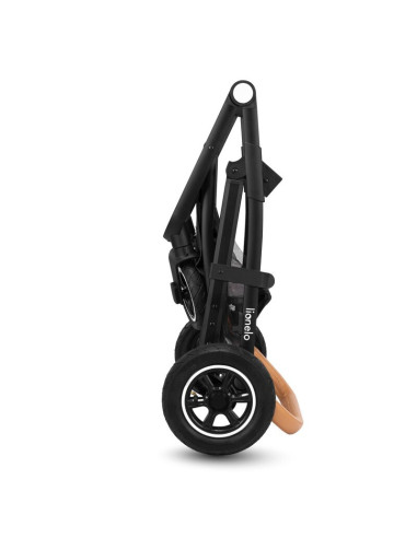 BN-LO-AMBER_2IN1_BLUE_NAVY,Lionelo - Carucior Amber, 2 in 1, Cadru aluminiu, Cu landou intarit si salteluta moale, Reversibil, M