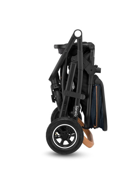 BN-LO-AMBER_2IN1_BLUE_NAVY,Lionelo - Carucior Amber, 2 in 1, Cadru aluminiu, Cu landou intarit si salteluta moale, Reversibil, M