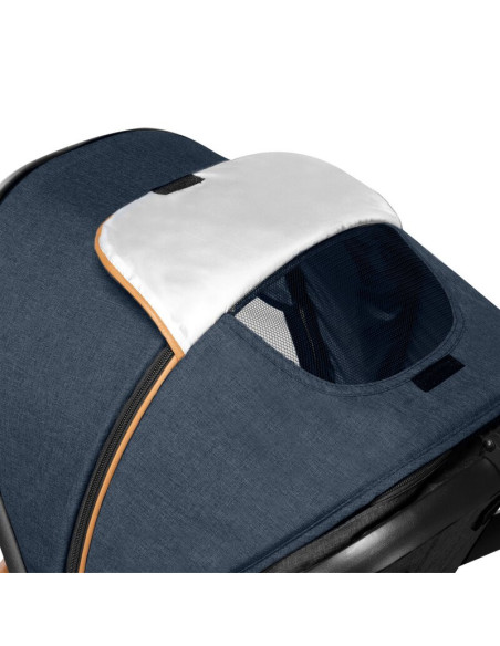 BN-LO-AMBER_2IN1_BLUE_NAVY,Lionelo - Carucior Amber, 2 in 1, Cadru aluminiu, Cu landou intarit si salteluta moale, Reversibil, M