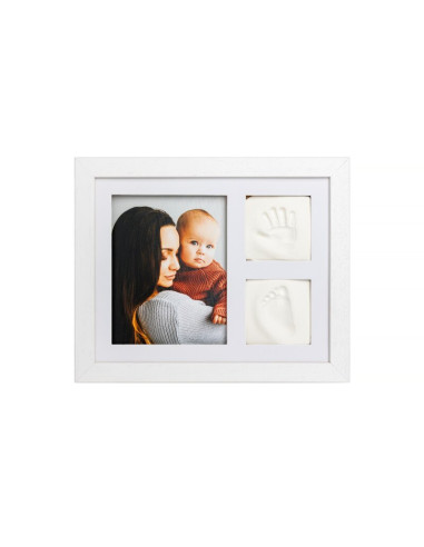 BN-5901436568445,Baby HandPrint - Kit mulaj cu dubla amprenta, Tiny Memories Frame, Cu rama foto, 10x15 cm, Non-toxic, Conform c