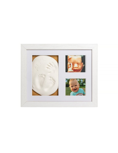 BN-5901436568445,Baby HandPrint - Kit mulaj cu dubla amprenta, Tiny Memories Frame, Cu rama foto, 10x15 cm, Non-toxic, Conform c