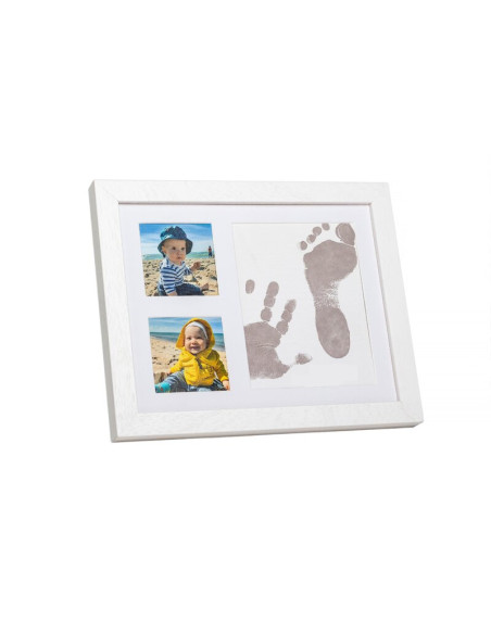 BN-5901436568452,Baby HandPrint - Kit amprente mulaj cu cerneala gri, Pentru manuta si piciorus, Tiny Memories Frame, 10x15 cm, 