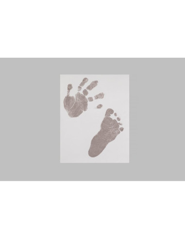 BN-5901436568452,Baby HandPrint - Kit amprente mulaj cu cerneala gri, Pentru manuta si piciorus, Tiny Memories Frame, 10x15 cm, 