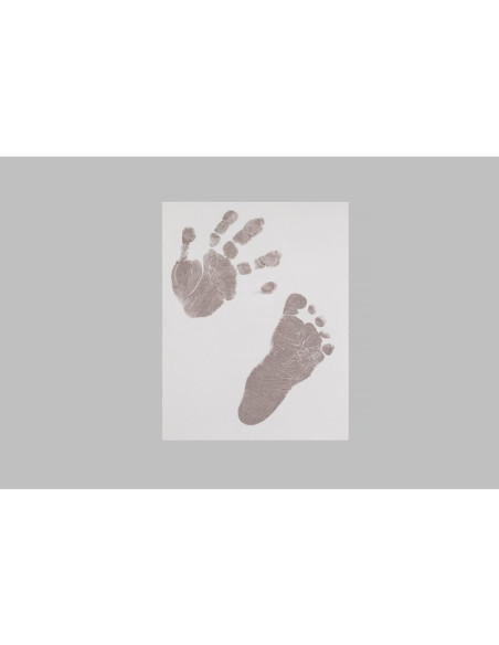 BN-5901436568452,Baby HandPrint - Kit amprente mulaj cu cerneala gri, Pentru manuta si piciorus, Tiny Memories Frame, 10x15 cm, 