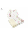 BN-6426972017336,MimiNu - Set paturica calduroasa 70x100 cm si perna ergonomica Ursulet 33x27 cm, Cu doua fete si urechi, Din te