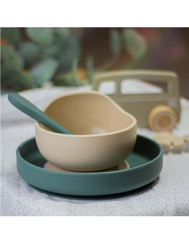 BN-708817,Petite&Mars - Farfurie din silicon fara BPA, Cu ventuza, TAKE&MATCH, 6 luni+, 400 ml, Verde Inchis BN-708817,Petite&Mars - Farfurie din silicon fara BPA, Cu ventuza, TAKE&MATCH, 6 luni+, 400 ml, Verde Inchis