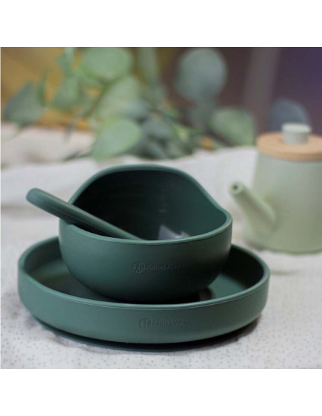 BN-707817,Petite&Mars - Bol din silicon fara BPA, Cu ventuza, TAKE&MATCH, 6 luni+, 350 ml, Verde Inchis BN-707817,Petite&Mars - Bol din silicon fara BPA, Cu ventuza, TAKE&MATCH, 6 luni+, 350 ml, Verde Inchis