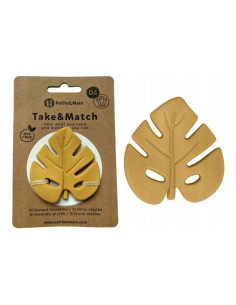 BN-701819,Petite&Mars - Jucarie de dentitie TAKE&MATCH, Din silicon, Fara BPA, Racire in frigider, Ocru 2