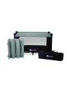 BN-921973,Petite&Mars - Patut pliant cu doua nivele, Cu intrare laterala cu fermoar, 2 roti, 120x60 cm, Iron Green