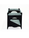 BN-921973,Petite&Mars - Patut pliant cu doua nivele, Cu intrare laterala cu fermoar, 2 roti, 120x60 cm, Iron Green