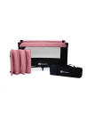 BN-921974,Petite&Mars - Patut pliant cu doua nivele, Cu intrare laterala cu fermoar, 2 roti, 120x60 cm, Rose Pink