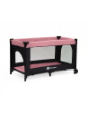 BN-921974,Petite&Mars - Patut pliant cu doua nivele, Cu intrare laterala cu fermoar, 2 roti, 120x60 cm, Rose Pink